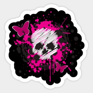 Sugar Skull Emo/Scene Sticker